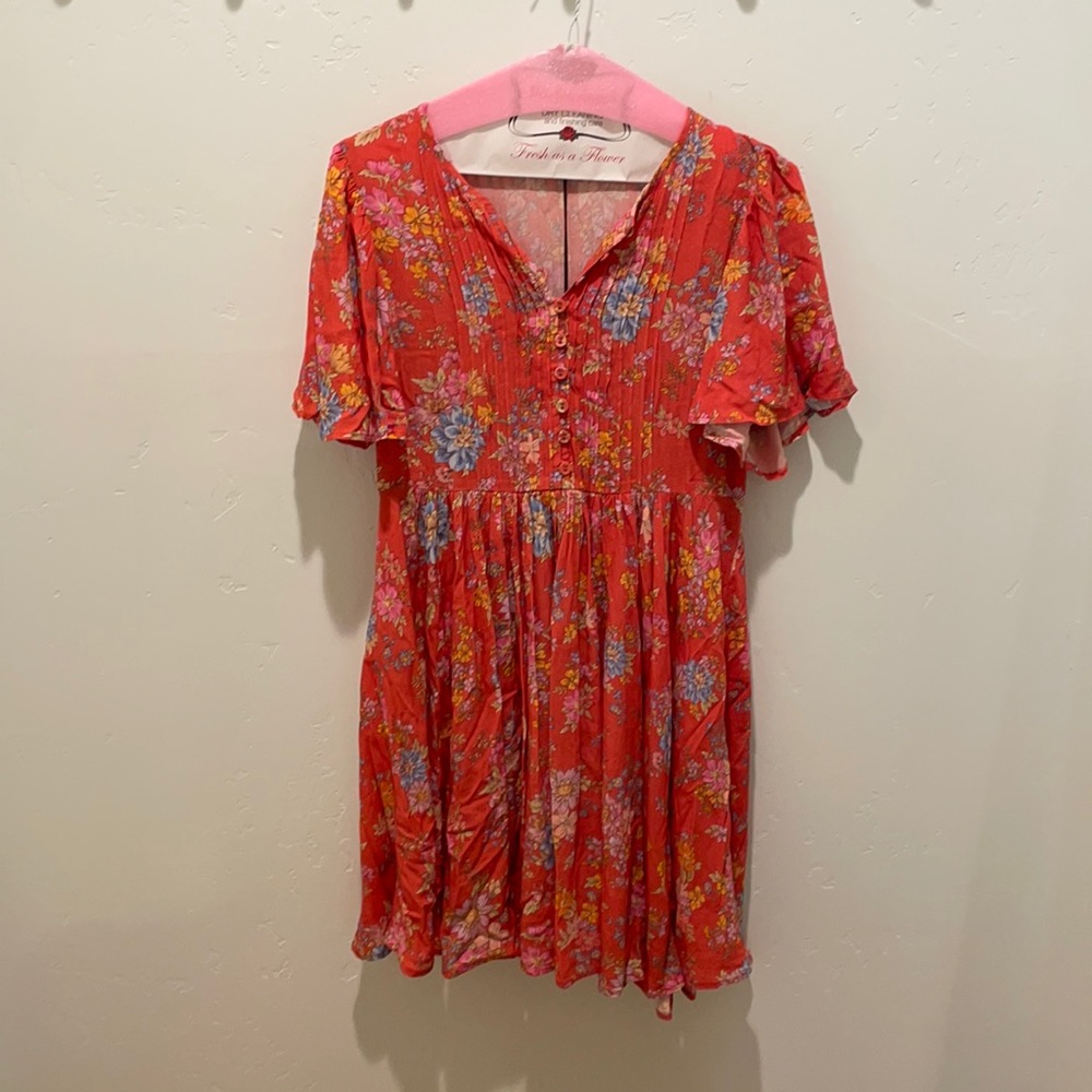 Spell Meadowland Flutter Sleeve Mini Dress
